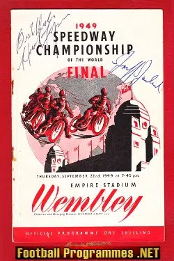 Speedway Championship Of The World Final 1949 - Multi Signed