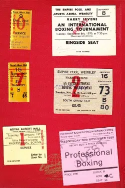 Boxing Tickets Collection 1960s onwards