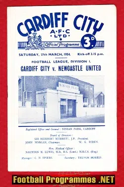 Cardiff City v Newcastle United 1954