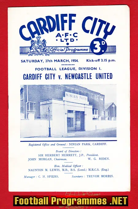 Cardiff City v Newcastle United 1954
