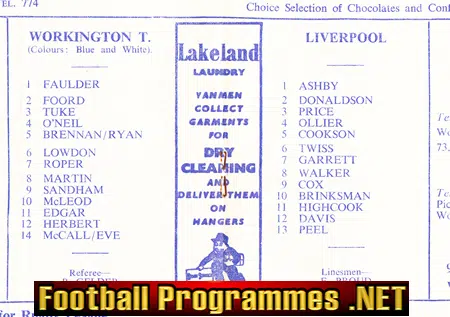 Workington Town Rugby v Liverpool City 1960 - Derwent Park