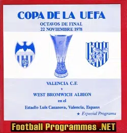 Valencia v WBA 1978 - Final in Spain