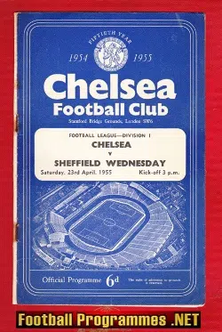 Chelsea v Sheffield Wednesday 1955 - Title Decider Match 55