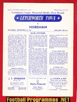 Letchworth Town v Horsham 1961 – Corinthian Shield