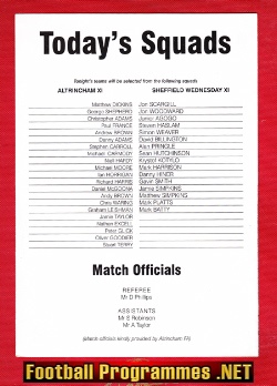 Altrincham v Chester City 1985 – Pre Season Friendly Match