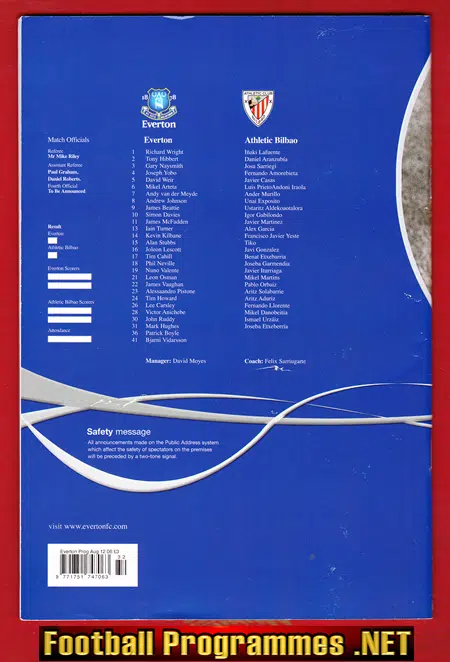 Howard Kendall Testimonial Benefit Match Everton 2006 + Tickets