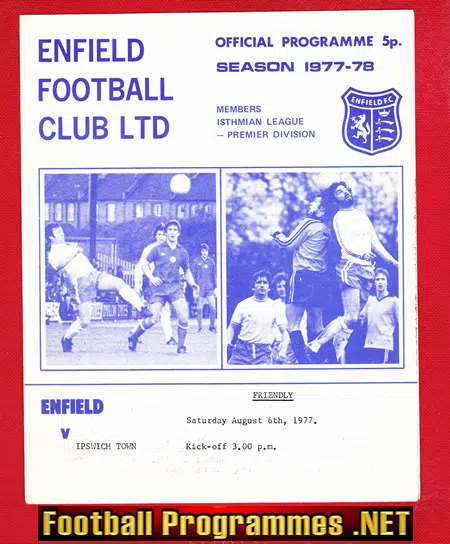 Enfield v Ipswich Town 1977 – Friendly Match