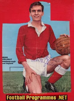 Middlesbrough Eddie Holliday Signed Autograph Picture 1960s