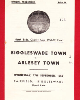 Biggleswade Town v Arlesey Town 1952 – Bedfordshire Cup Final