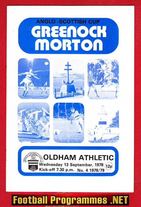 Greenock Morton v Oldham Athletic 1978 – Anglo Scottish Cup