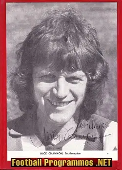 Southampton Mick Channon Signed Autographed Picture 1970s