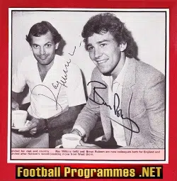 Manchester United Ray Wilkins + Bryan Robson Signed Picture 1980