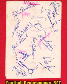 Barrow Football Team Squad Signed Picture 1950s