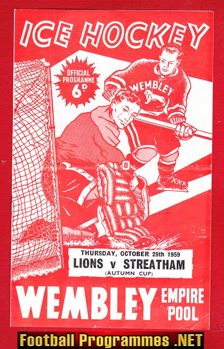 Wembley Ice Hockey v Streatham 1959 – Autumn Cup