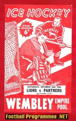 Wembley Ice Hockey v Nottingham Panthers 1959 – Autumn Cup