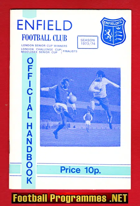 Enfield Football Club Official Handbook 1973 – 1974