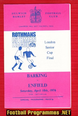 Barking v Enfield 1976 – London Senior Cup Final Dulwich