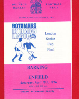 Barking v Enfield 1976 – London Senior Cup Final Dulwich