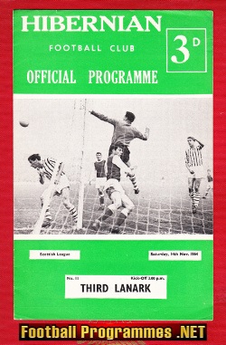 Hibernian Hibs v Third Lanark 1964 – Scotland