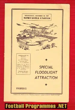 Middlesbrough v Newcastle United 1957 – Floodlight Special