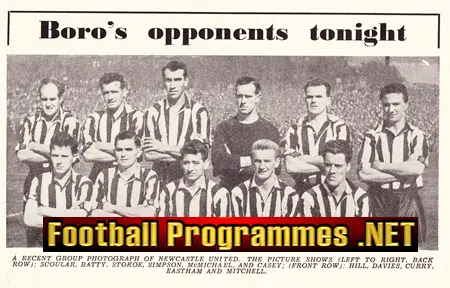 Middlesbrough v Newcastle United 1957 - Floodlight Special