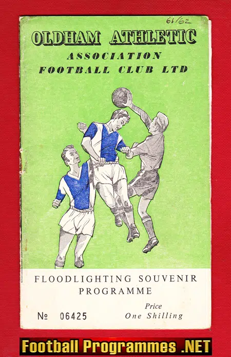Oldham Athletic v Burnley 1961 – Floodlights Opening Match