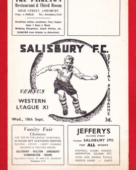 Salisbury Town v Western League 1950s / 60s – Benefit Match