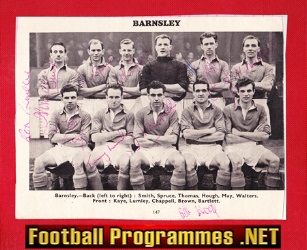 Barnsley Football Club Squad Team Picture 1950s – Multi Signed