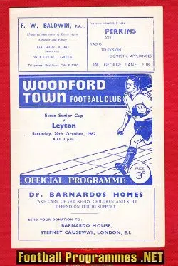 Woodford Town v Leyton 1962 - Essex Senior Cup