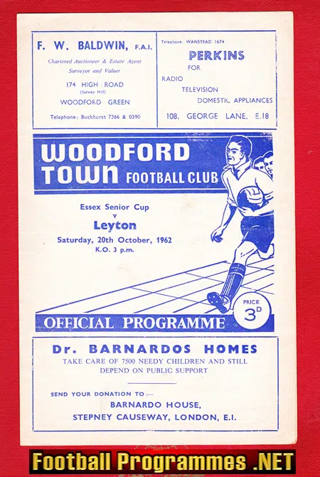 Woodford Town v Leyton 1962 - Essex Senior Cup