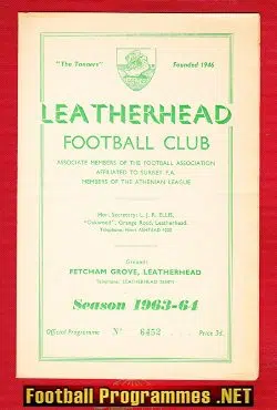 Leatherhead v Redhill 1963