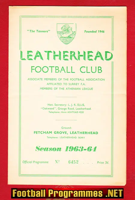 Leatherhead v Redhill 1963