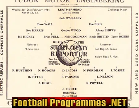 Leatherhead v Redhill 1964