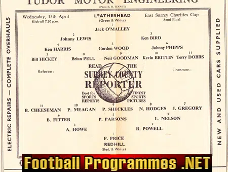 Leatherhead v Redhill 1964 - Semi Final