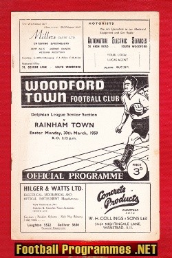 Woodford Town v Rainham Town 1959 – Delphian Senior Section