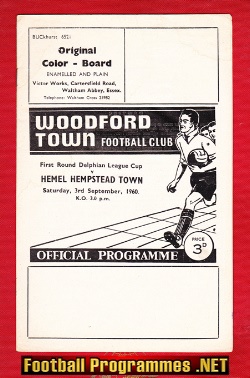 Woodford Town v Hemel Hempstead Town 1960 – Delphian League Cup