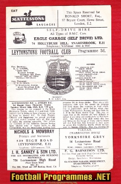 Leytonstone v Aveley 1965 – Essex Thameside Trophy
