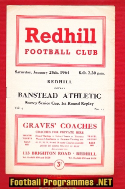 Redhill v Banstead Athletic 1964 – Surrey Senior Cup