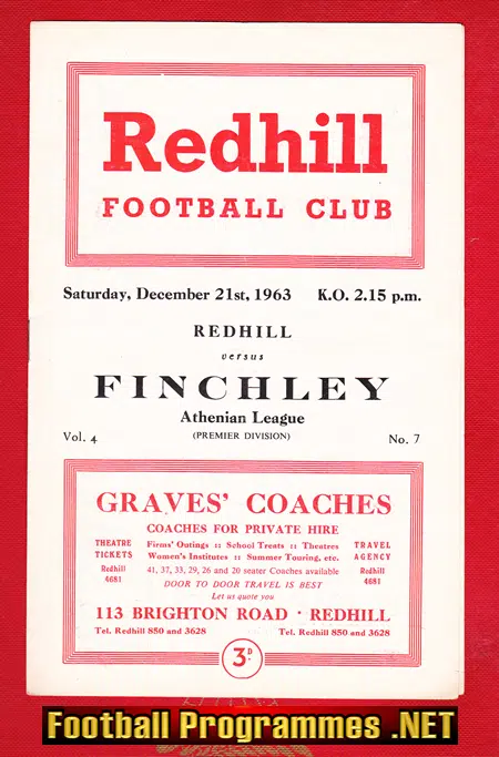 Redhill v Finchley 1963