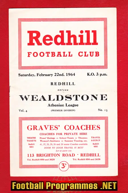 Redhill v Wealdstone 1964