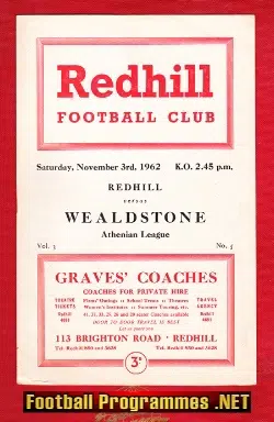 Redhill v Wealdstone 1962 – Athenian League