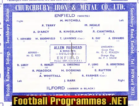 Enfield v Ilford 1963