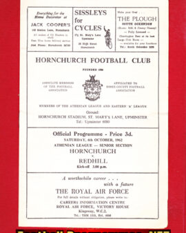 Hornchurch v Redhill 1962 – Athenian League