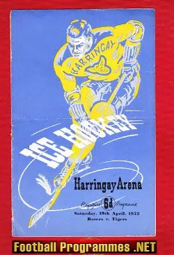 Harringay Ice Hockey v Brighton Tigers 1952