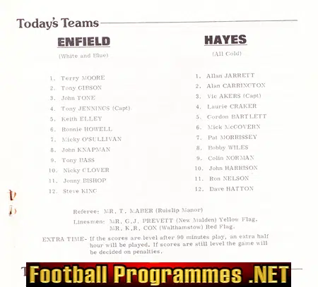 Enfield v Hayes 1979 - Cup Final at Slough