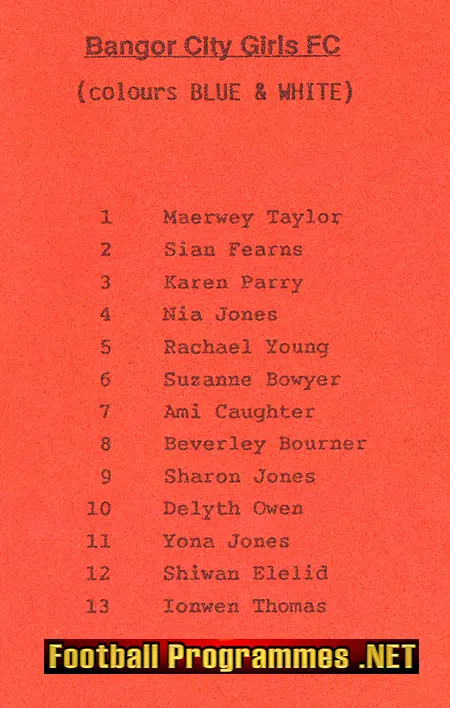 Worcester City Ladies v Bangor City 1991 - Women's Football