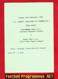 Cheltenham YMCA Ladies v Truro City 1993 - Womens Football