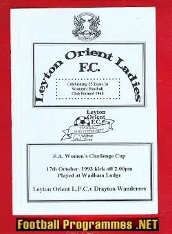 Leyton Orient Ladies v Drayton Wanderers 1993 - Wadham Lodge Womens