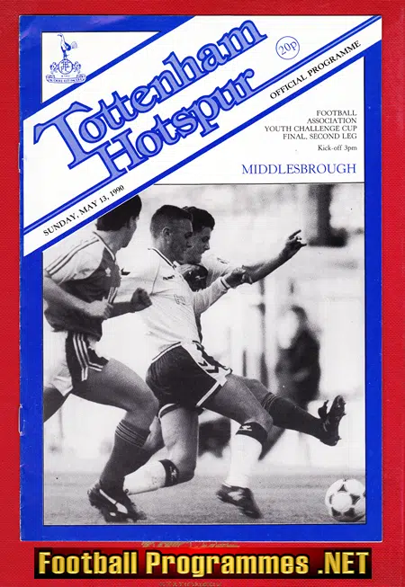 Tottenham Hotspur v Middlesbrough 1990 – Youth Cup Final 2nd Leg