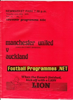 Auckland v Manchester United 1975 – New Zealand Tour – Red Issue